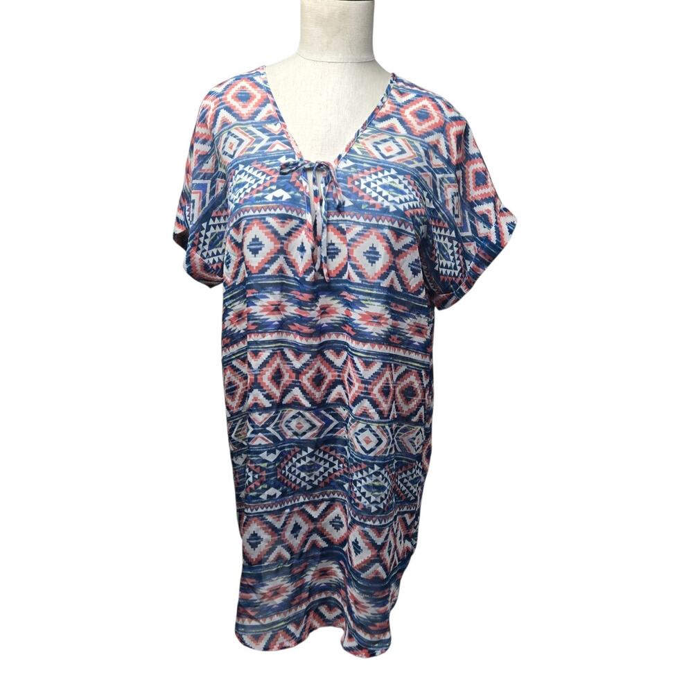 Arloh Women's Aztec Theme Tunic Top Size M/L Multicolor